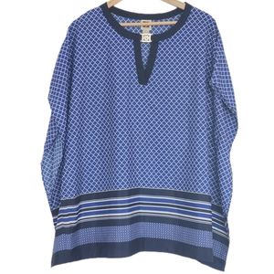 Anne Klein 1X poncho style top